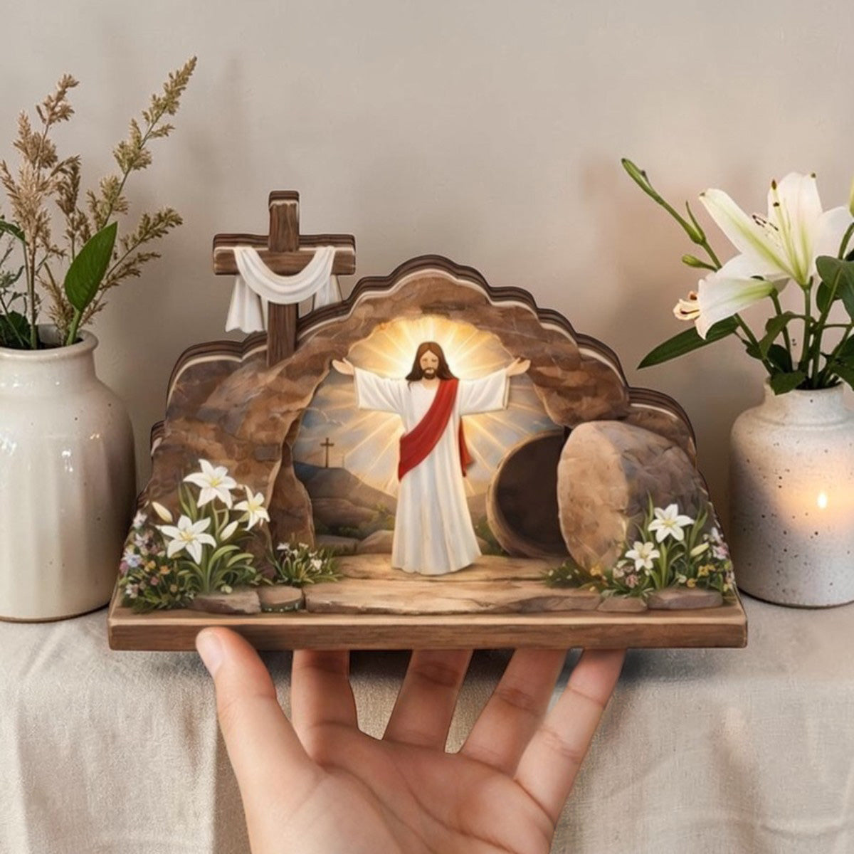 Jesus Resurrections - Wooden Block