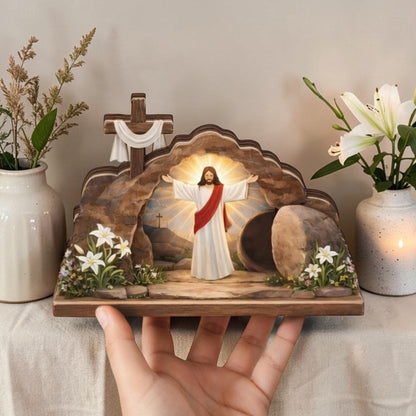 Jesus Resurrections - Wooden Block