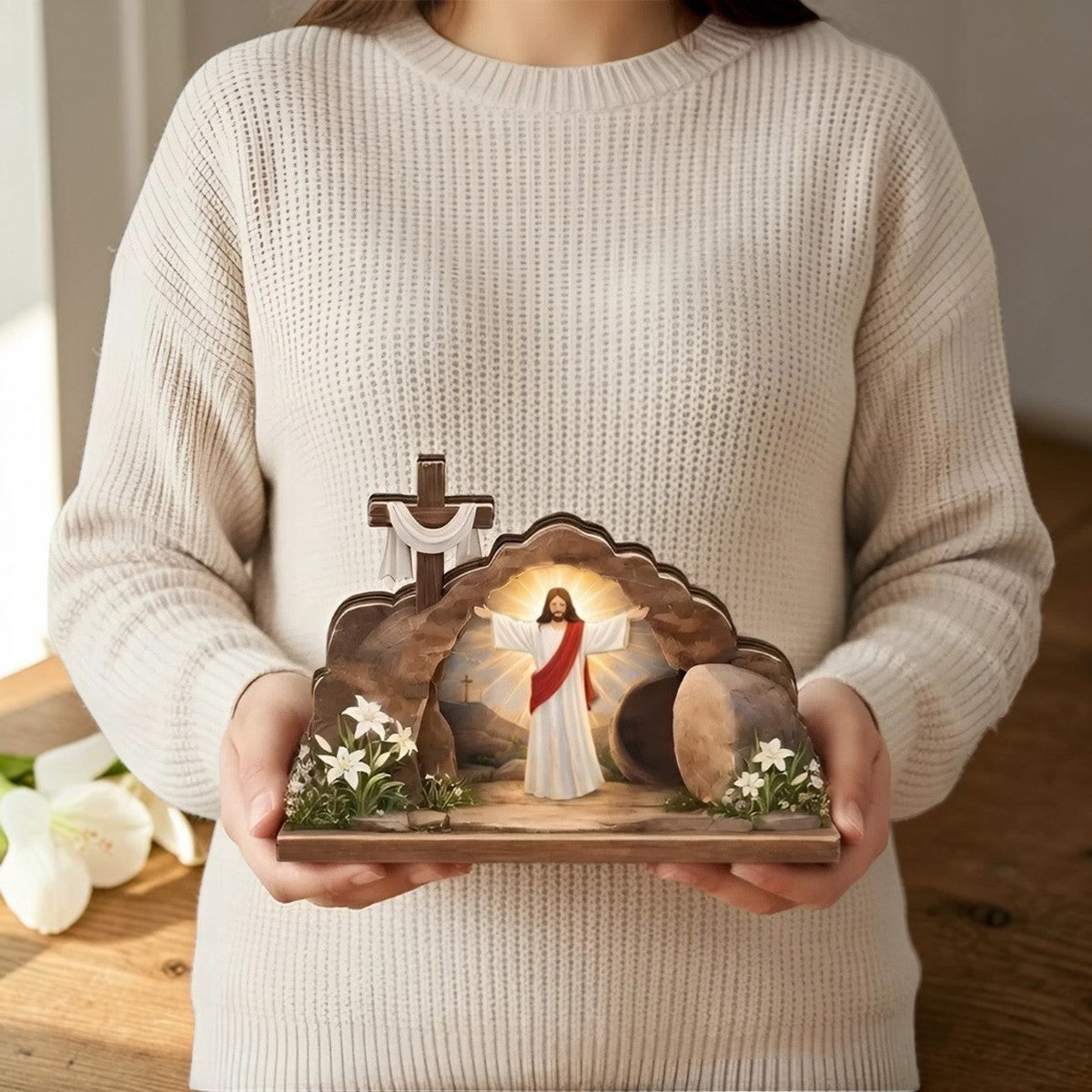 Jesus Resurrections - Wooden Block