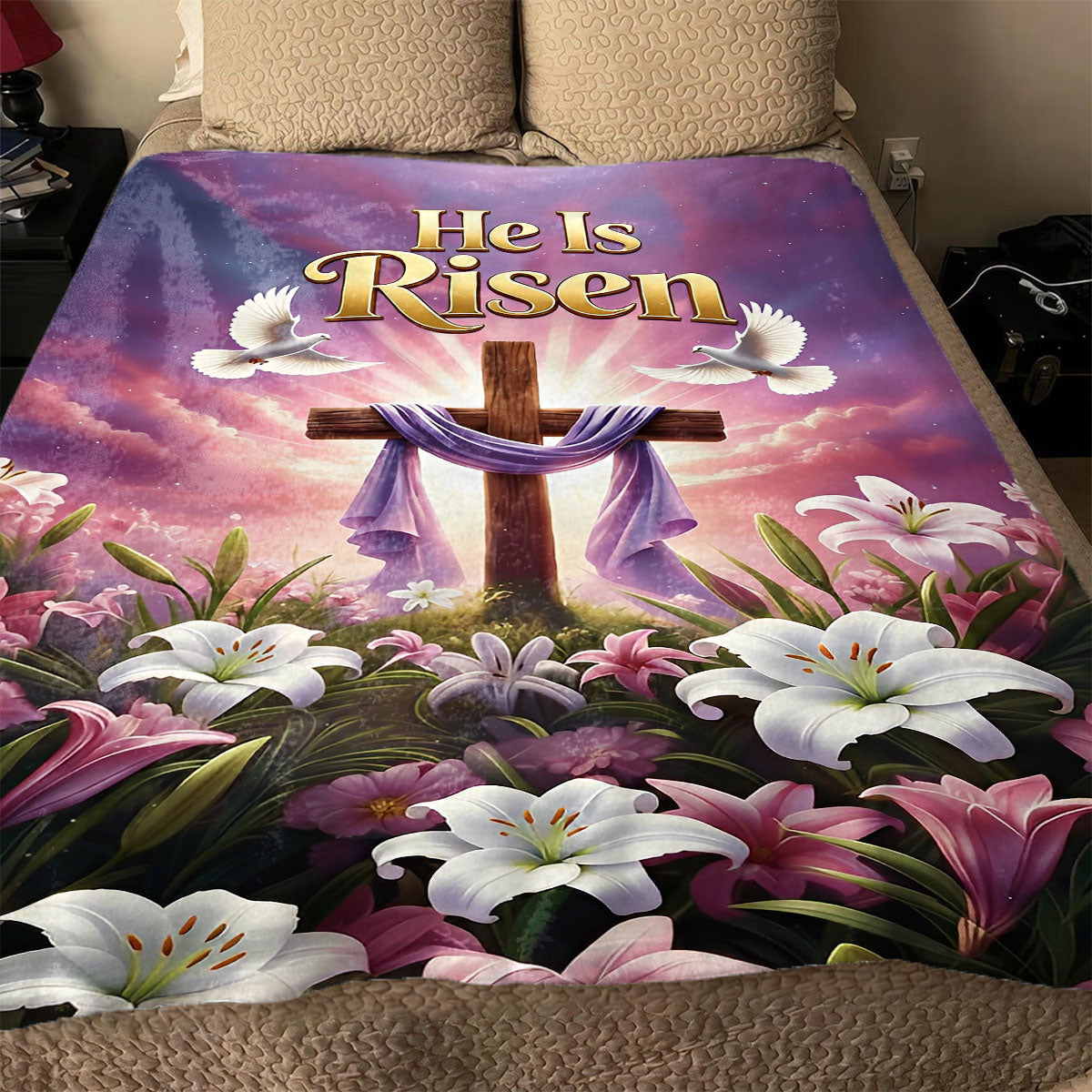 He Is Risen - Sherpa Blanket