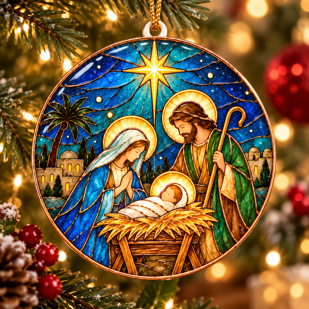 Holy Family Nativity Christmas Ornament