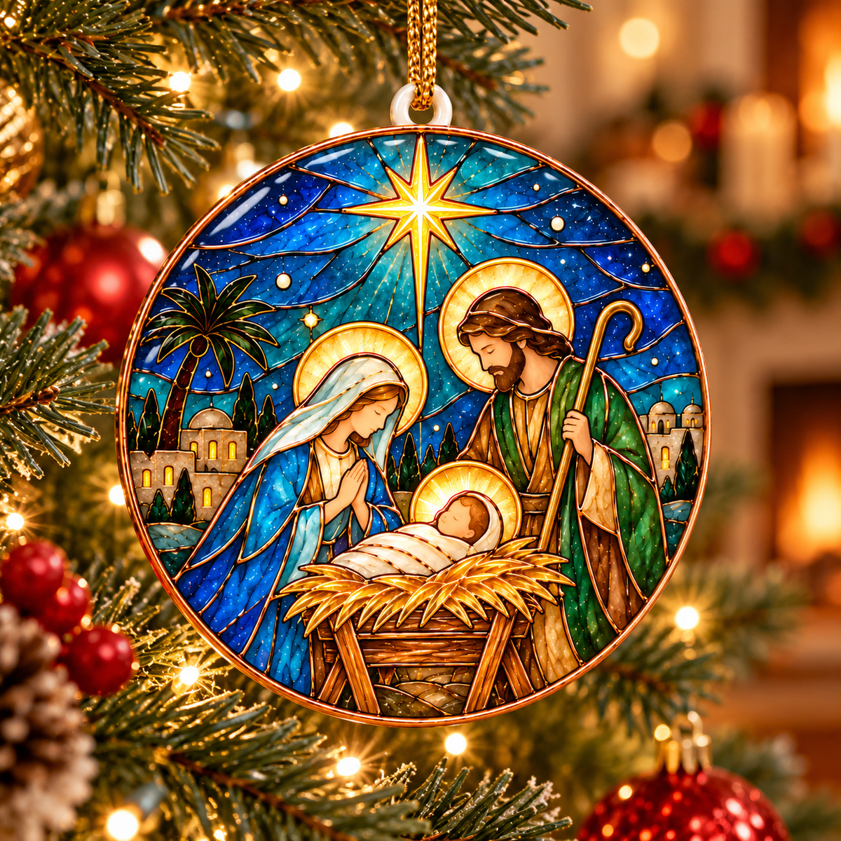 Holy Family Nativity Christmas Ornament