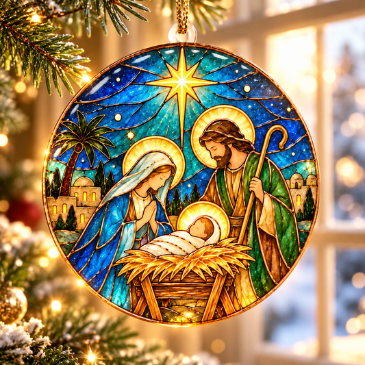 Holy Family Nativity Christmas Ornament