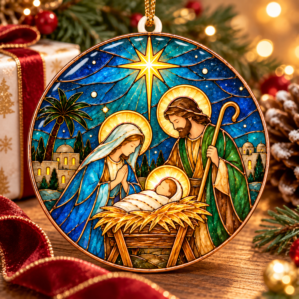 Holy Family Nativity Christmas Ornament