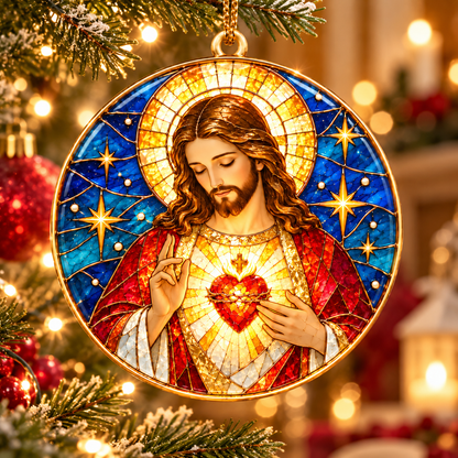 Sacred Heart of Jesus Christmas Ornament