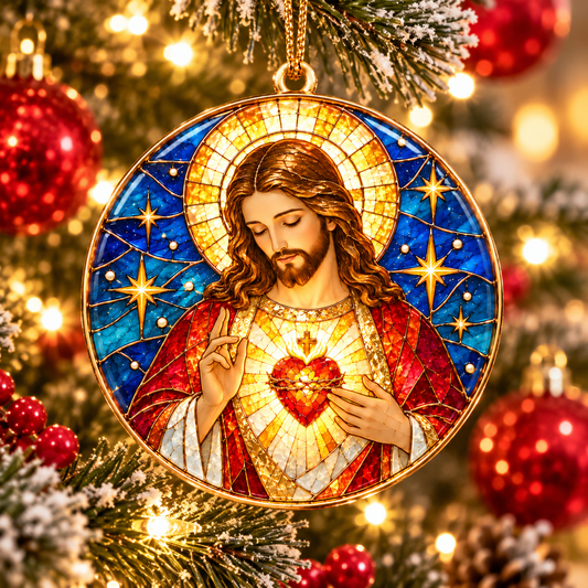 Sacred Heart of Jesus Christmas Ornament