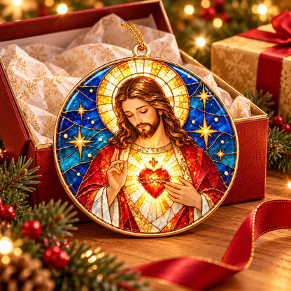 Sacred Heart of Jesus Christmas Ornament