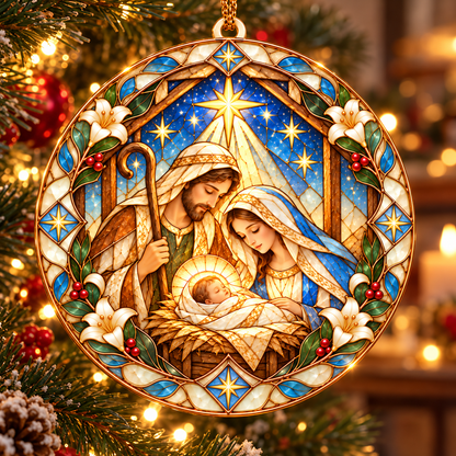 Holy Family Nativity Christmas Ornament