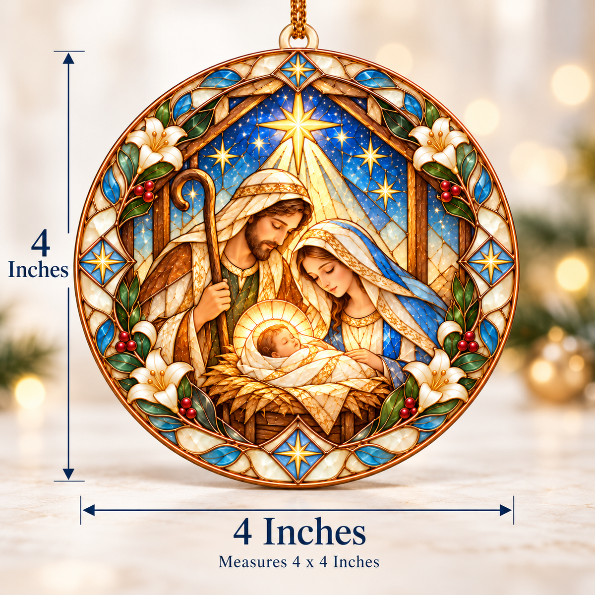 Holy Family Nativity Christmas Ornament