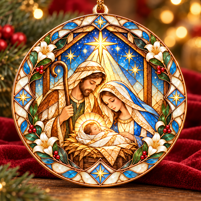 Holy Family Nativity Christmas Ornament