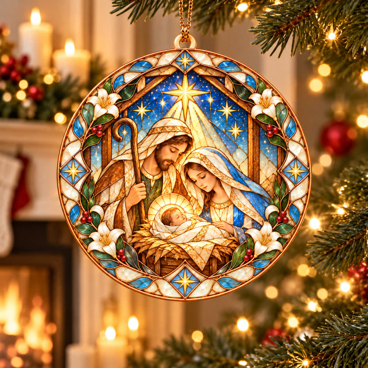 Holy Family Nativity Christmas Ornament
