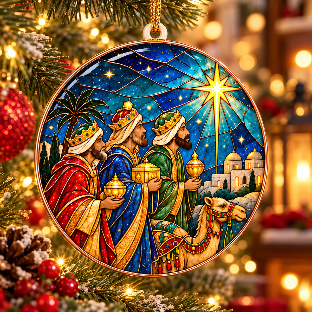 Three Wise Men Bethlehem Christmas Ornament
