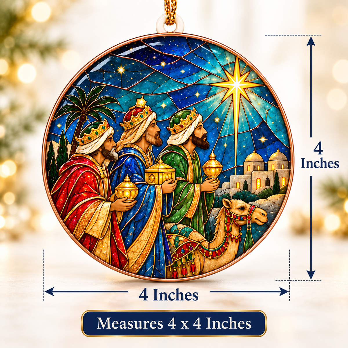 Three Wise Men Bethlehem Christmas Ornament