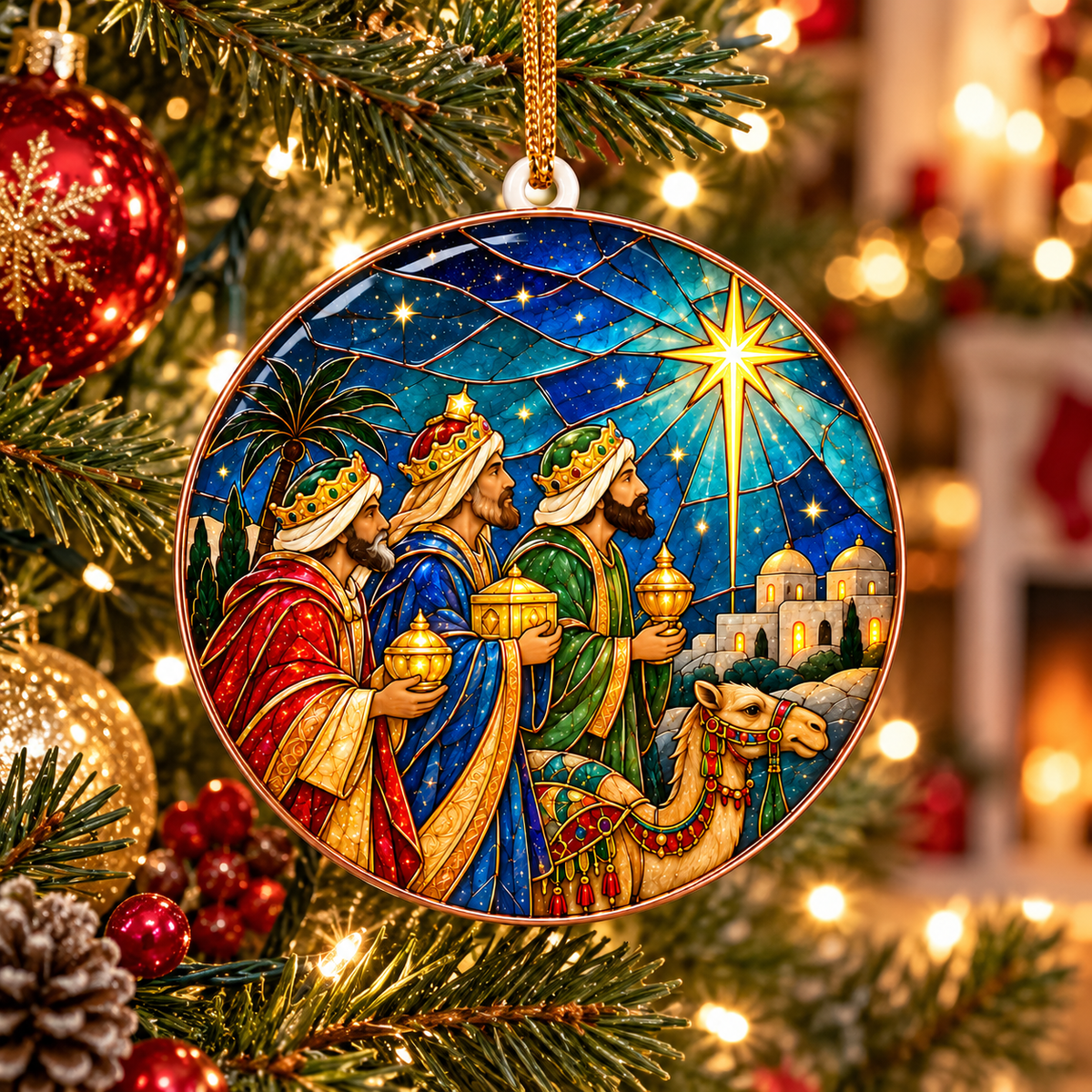 Three Wise Men Bethlehem Christmas Ornament