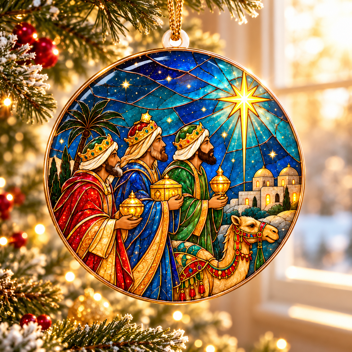 Three Wise Men Bethlehem Christmas Ornament