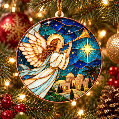 Christmas Angel Bethlehem Star Ornament