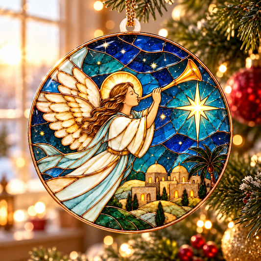 Christmas Angel Bethlehem Star Ornament