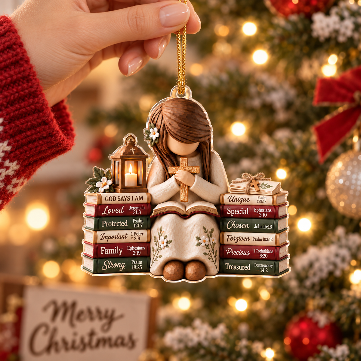 God Says I Am Christian Christmas Ornament