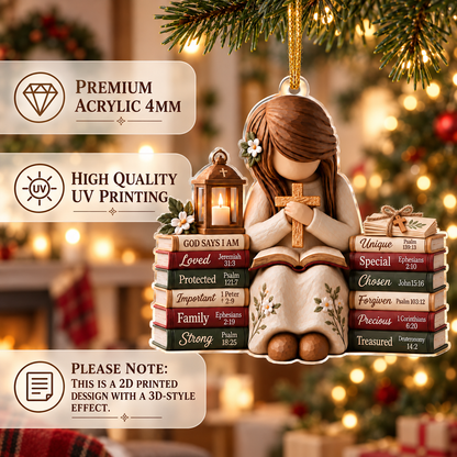 God Says I Am Christian Christmas Ornament
