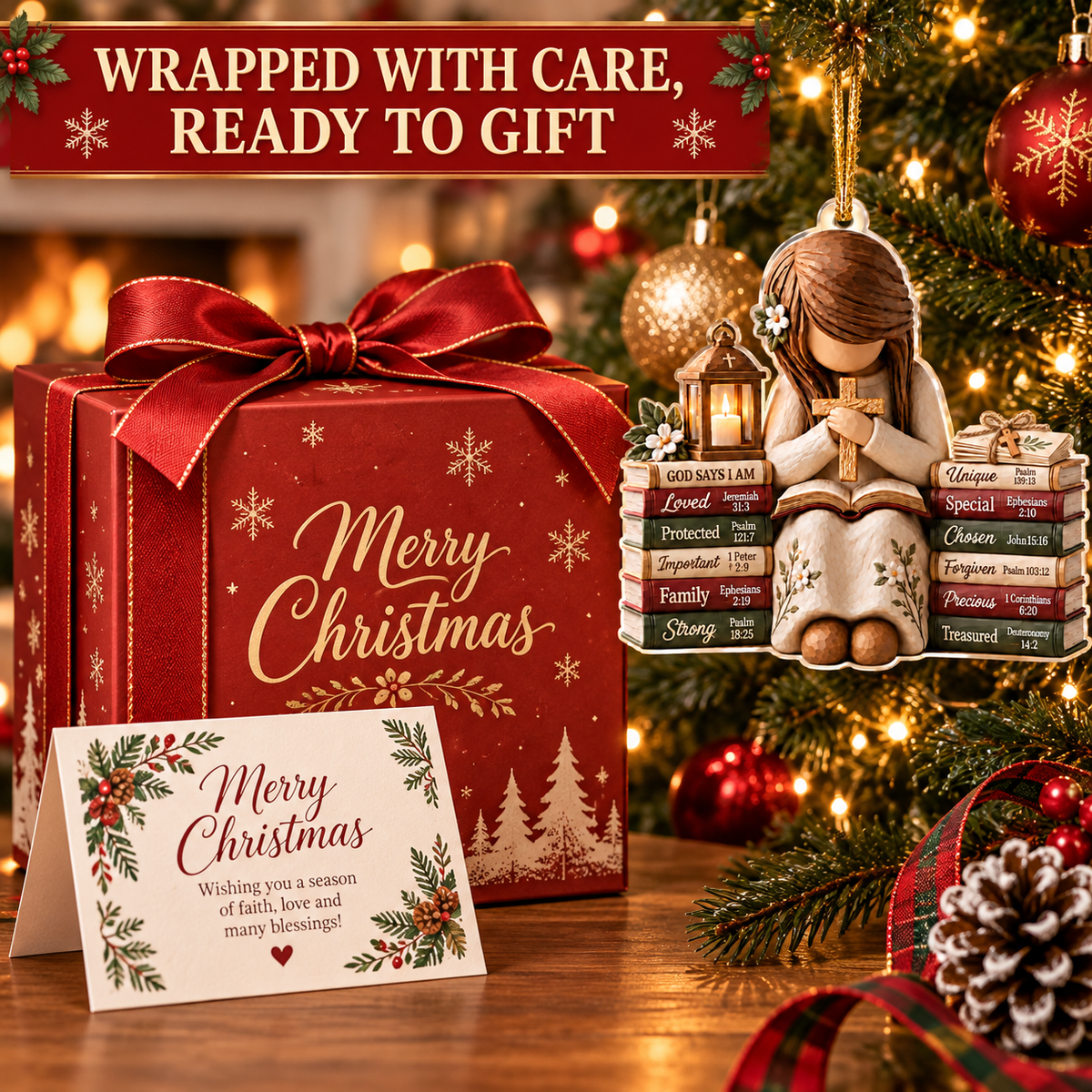 God Says I Am Christian Christmas Ornament