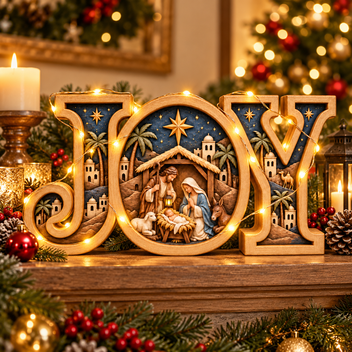 Warm Glow Nativity JOY