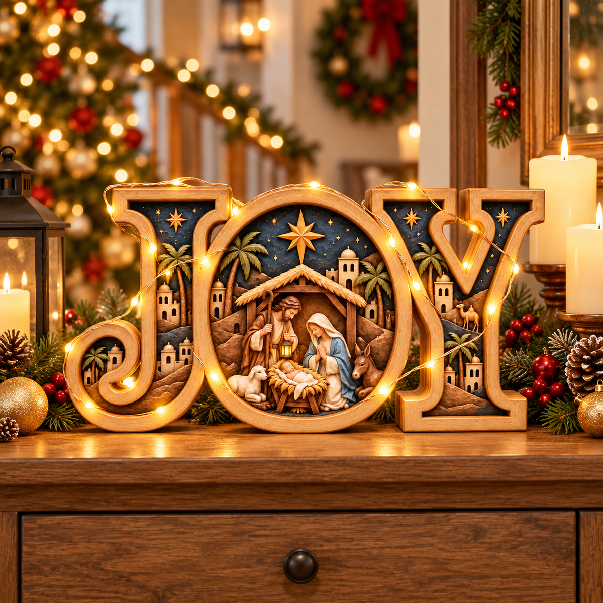 Warm Glow Nativity JOY