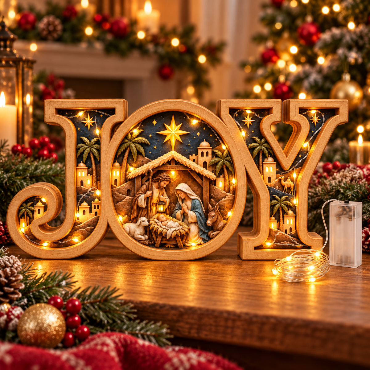 Warm Glow Nativity JOY