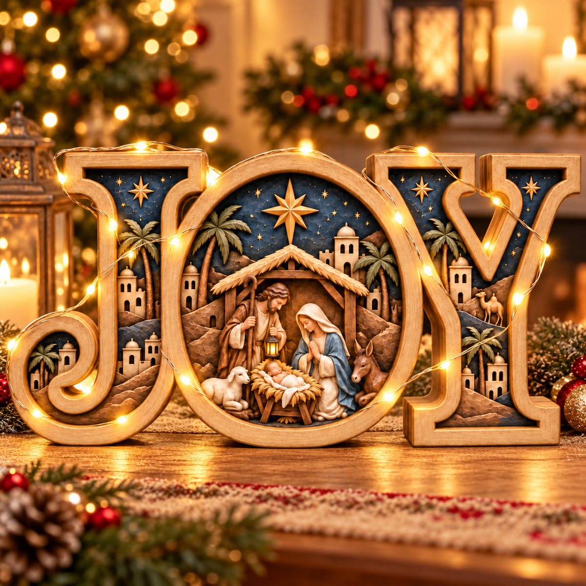 Warm Glow Nativity JOY