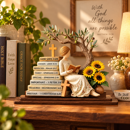 Faith & Sunflowers Christian Table Decor