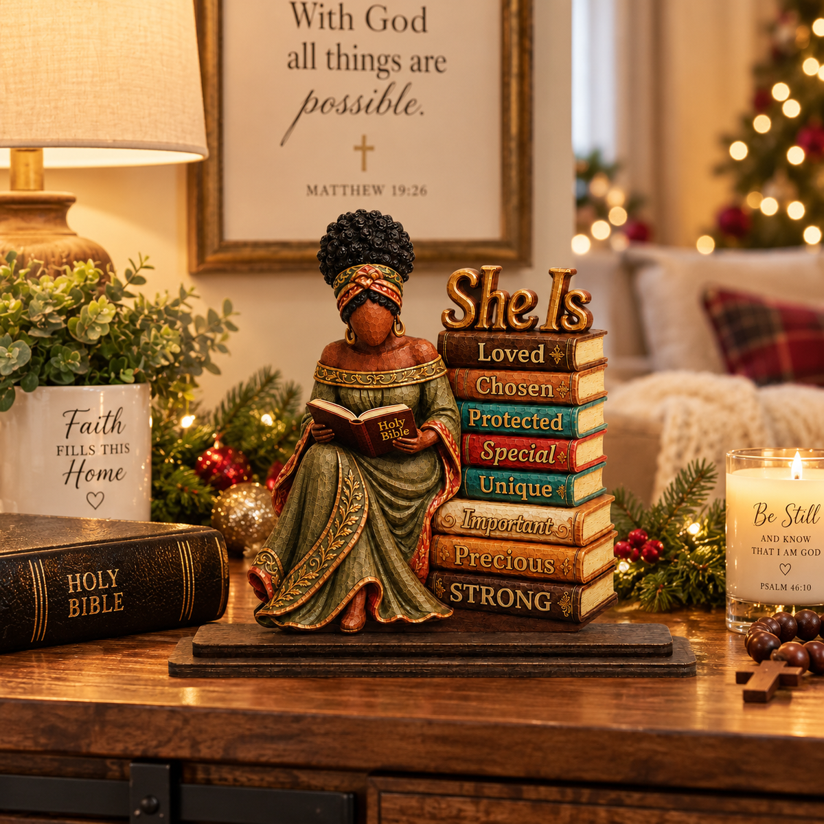 She Is Chosen Christian Plaque