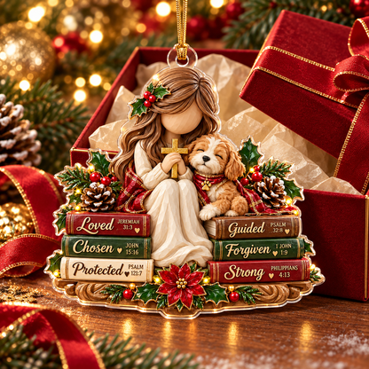 Christian Dog Lover Christmas Ornament – Faith & Puppy Gift