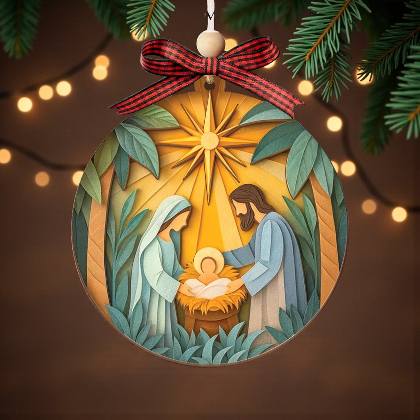 Nativity Christmas Ornament – Holy Family Decor
