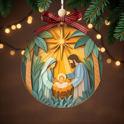 Nativity Christmas Ornament – Holy Family Decor