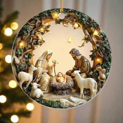 Holy Nativity Acrylic Ornament