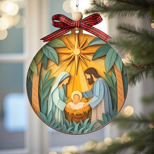 Nativity Christmas Ornament – Holy Family Decor