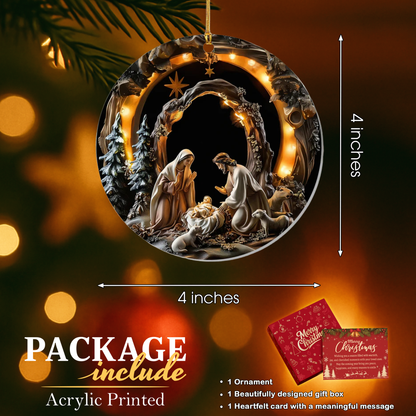 Holy Nativity Christmas Ornament
