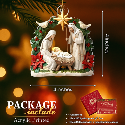 Ivory Blessing Jesus Ornament