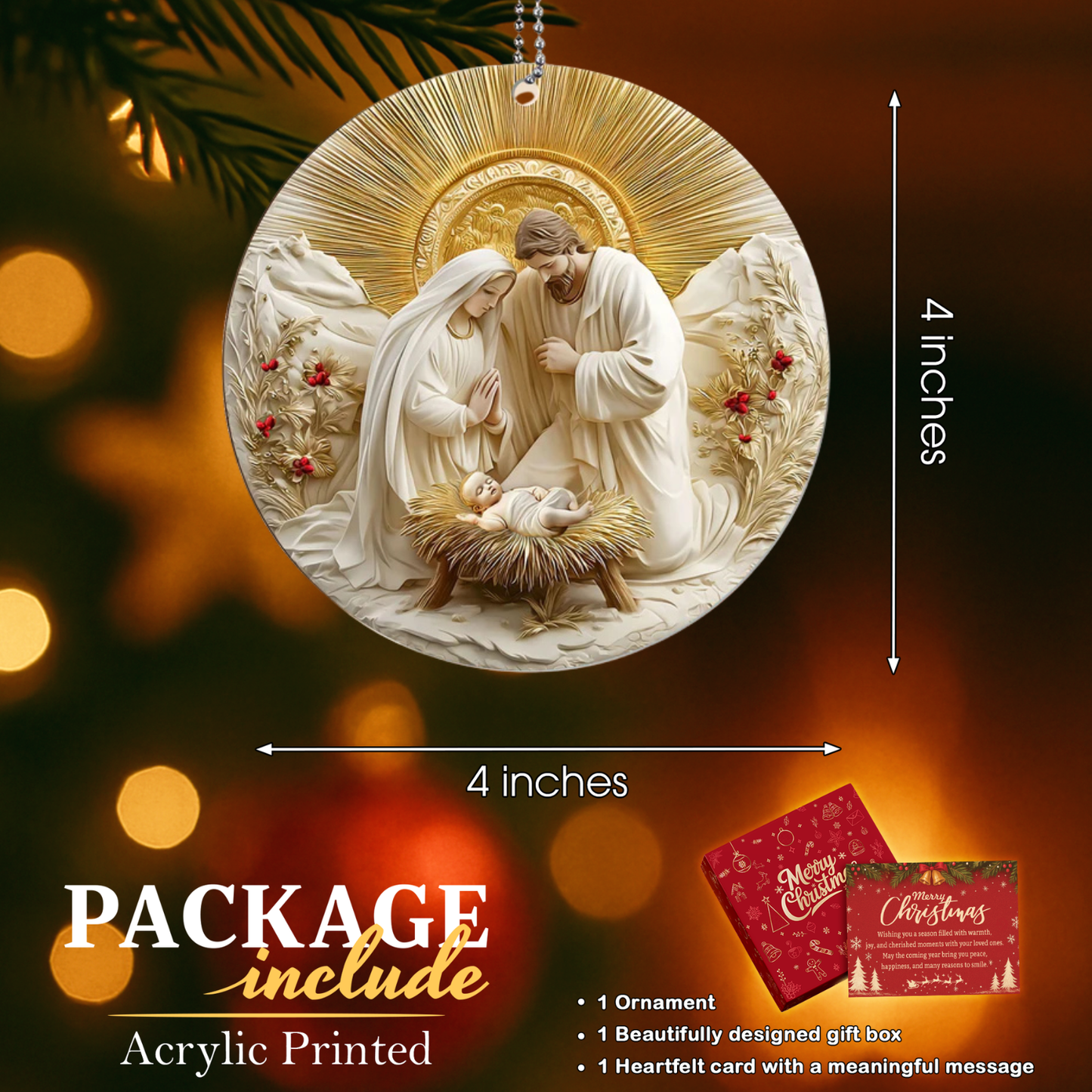 Sacred Nativity Keepsake Ornament