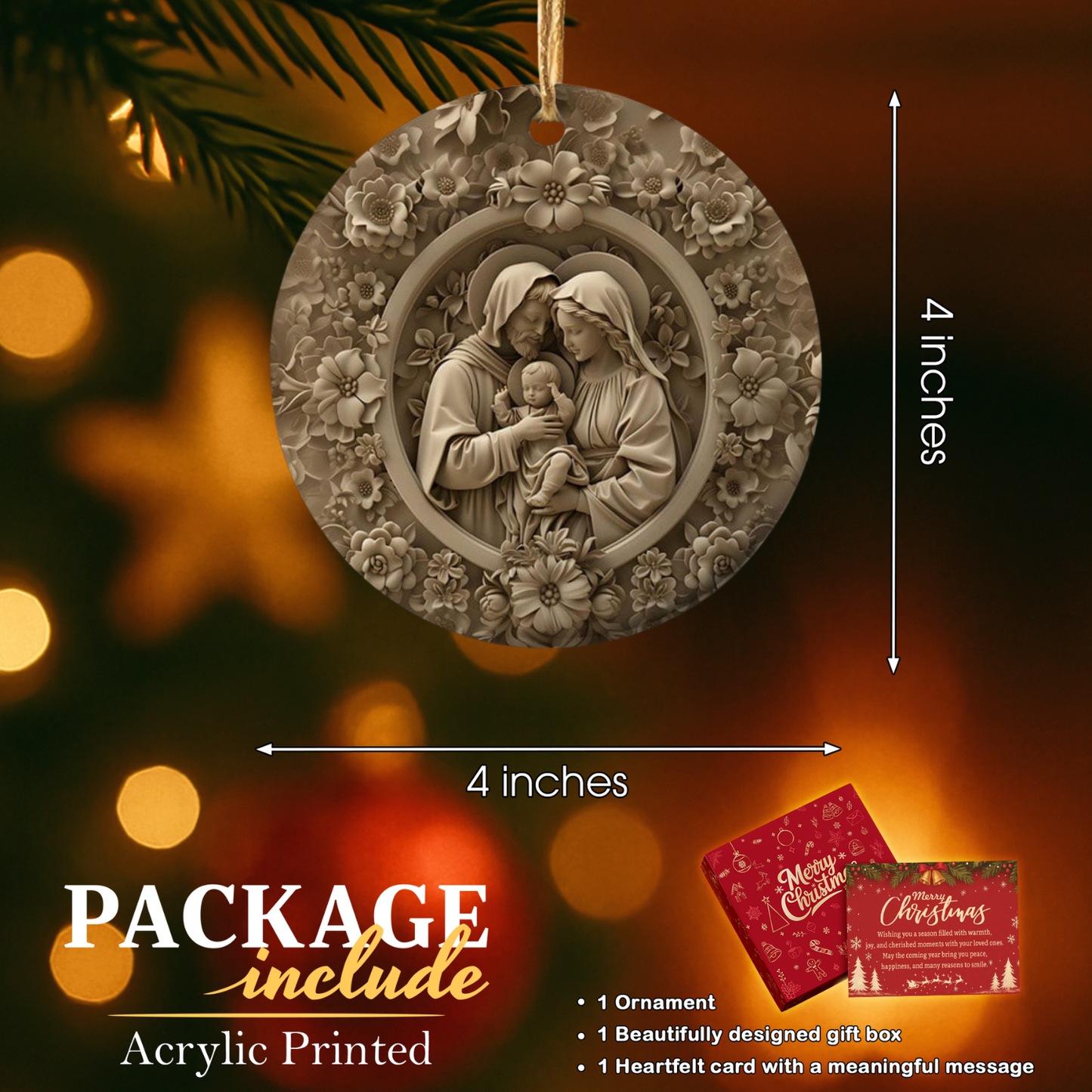 Divine Family Christmas Ornament