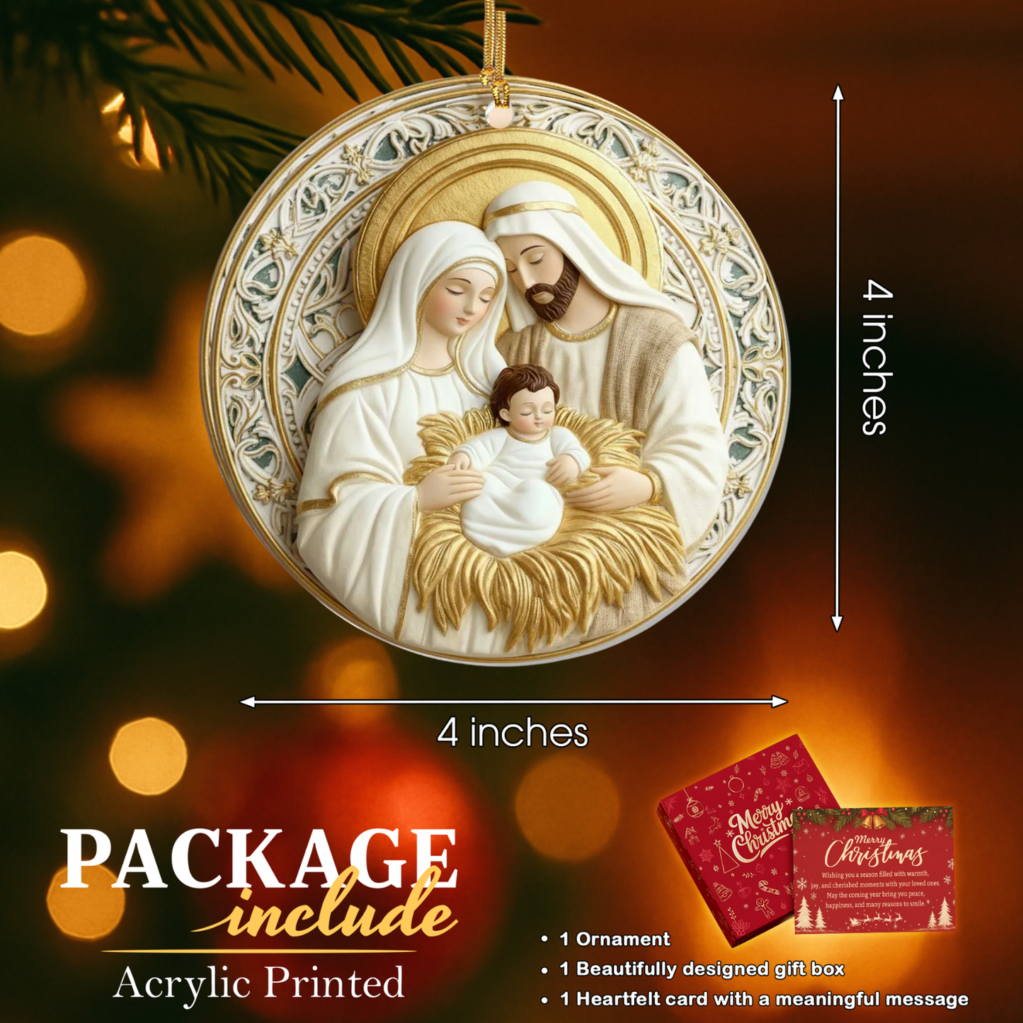 Sacred Light of Bethlehem Ornament