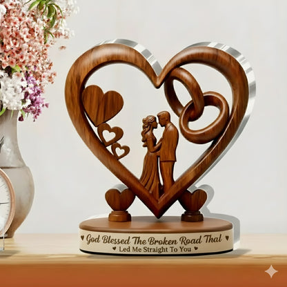 God Blessed The Broken Road That Led Me Straight To You - Acrylic Plaque