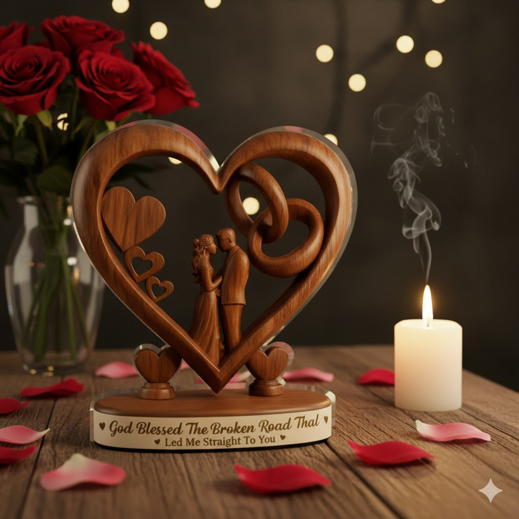 God Blessed The Broken Road That Led Me Straight To You - Acrylic Plaque