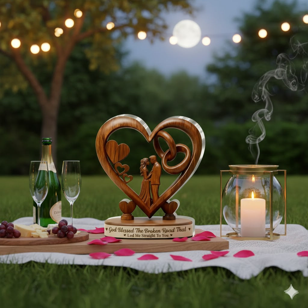 God Blessed The Broken Road That Led Me Straight To You - Acrylic Plaque