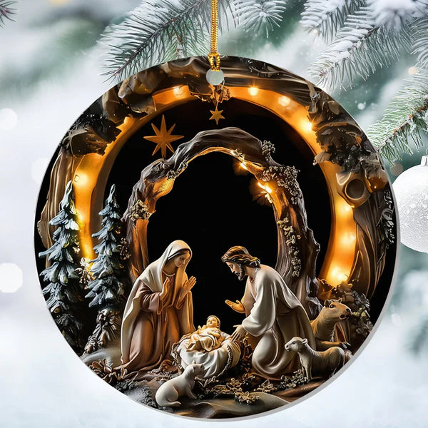 Holy Nativity Christmas Ornament