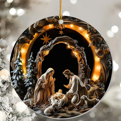 Holy Nativity Christmas Ornament