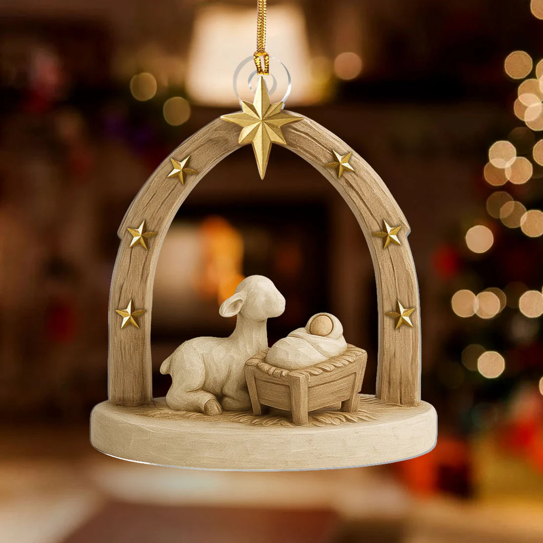 Starry Night Baby Jesus Ornament