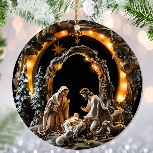 Holy Nativity Christmas Ornament