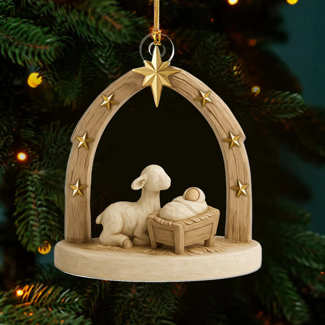 Starry Night Baby Jesus Ornament