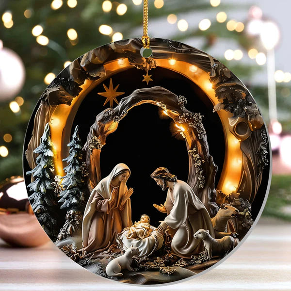 Holy Nativity Christmas Ornament