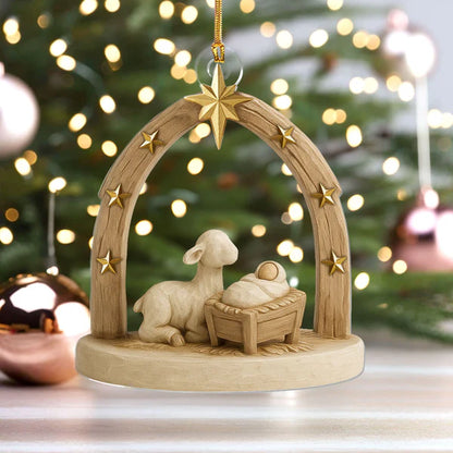 Starry Night Baby Jesus Ornament